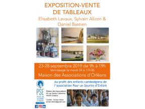 Affiche de l'expo-vente de tableaux à Orléans en septembre 2019