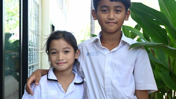 Portrait de Chumno et Dana, deux enfants pris en charge par PSE