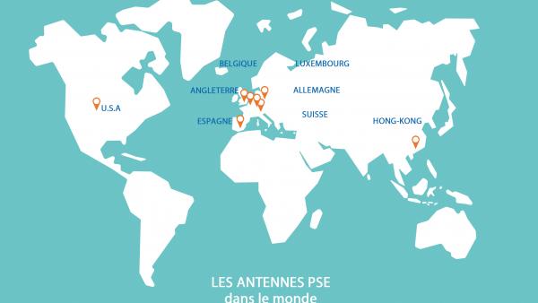 Les antennes de soutien à PSE dans le monde