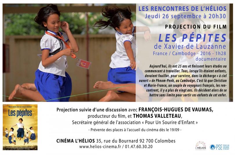 Affiche projection du film "Les Pépites" à Colombes