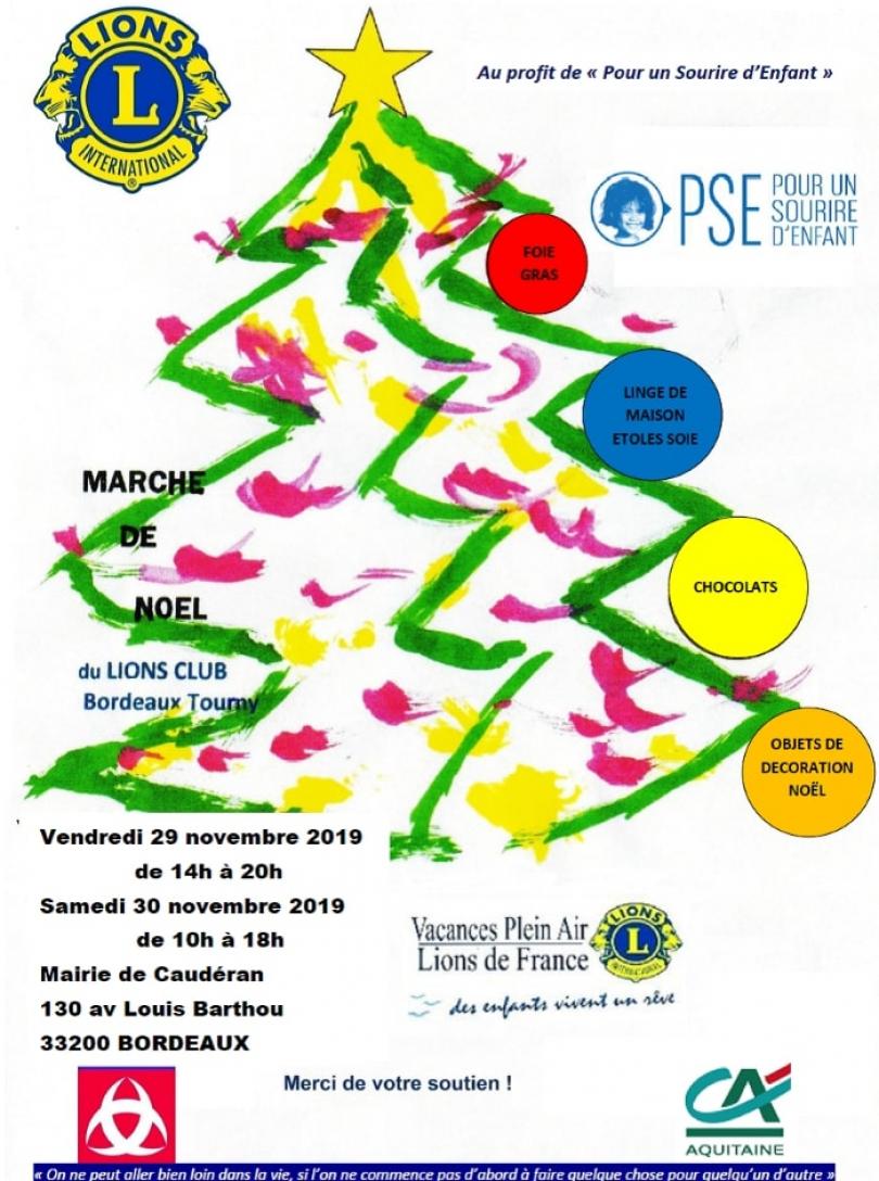 Affiche du marché de Noël 2019 de PSE Aquitaine