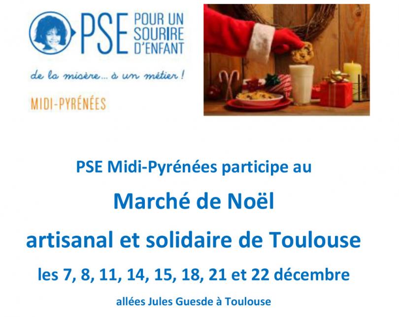 Affiche marché de Noël artisanal à Toulouse en 2019