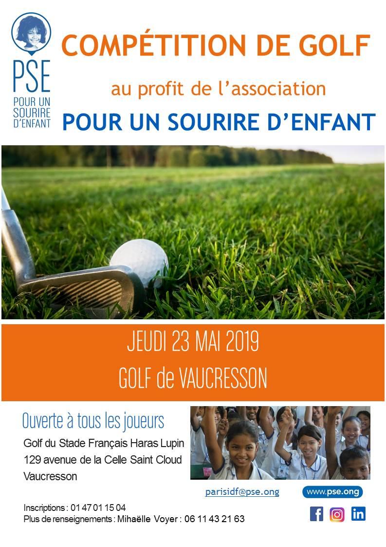 Affiche compétition de golf en mai 2019 à Vaucresson