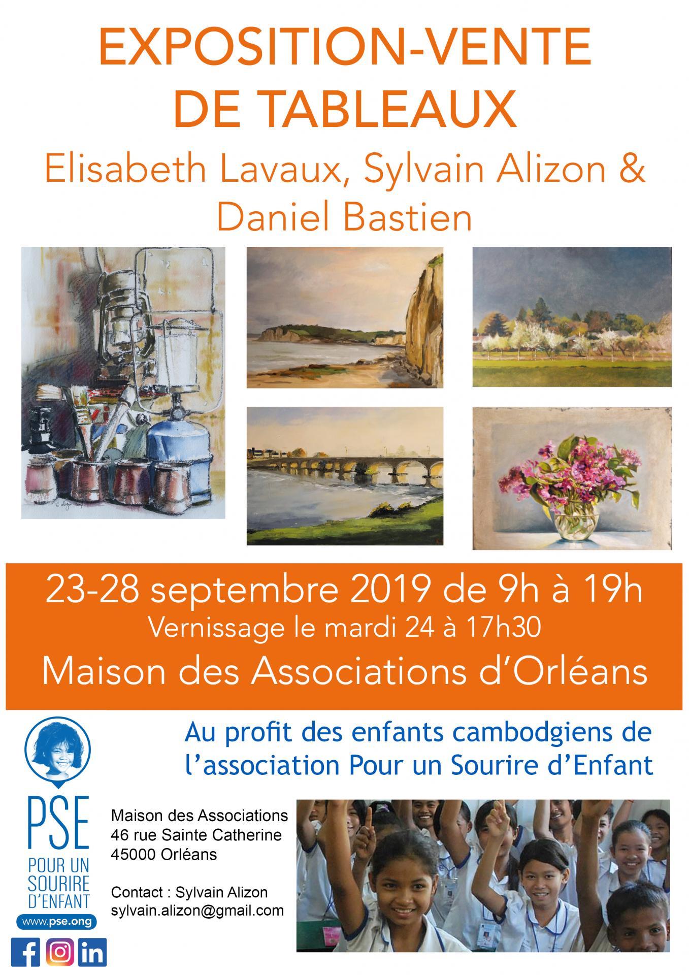 Affiche de l'expo-vente de tableaux à Orléans en septembre 2019