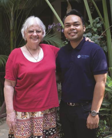 Seladavid en 2019 avec Marie-France des Pallières, fondatrice de PSE