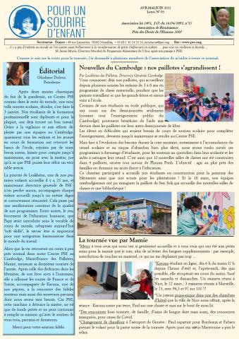 Première page du Journal trimestriel de PSE avril mai juin 2022 Première page du Journal trimestriel de PSE avril mai juin 2022